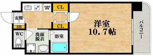 ふぁみーゆ日本橋Ⅲ【8階】の間取り