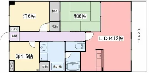 高岡中村コーポⅡ【1101号室】の間取り
