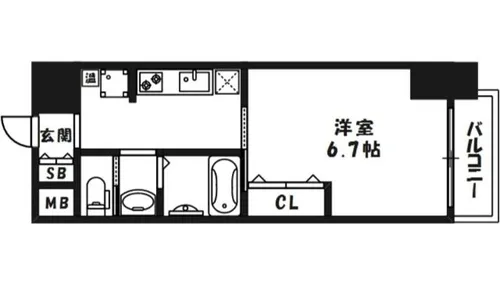 大阪府大阪市都島区都島北通2丁目【マンション】の間取り