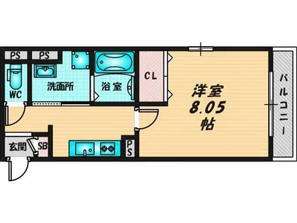 KTIレジデンス河内花園【2階】の間取り