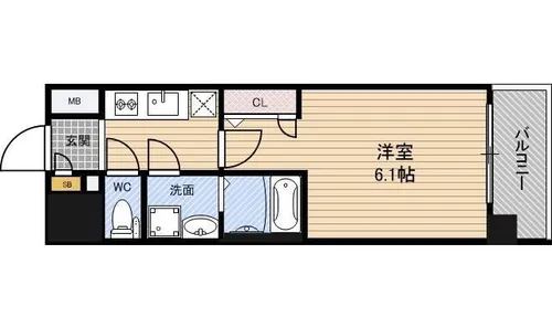 大阪府大阪市福島区海老江8丁目【マンション】の間取り