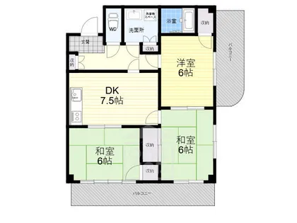 若園ハイツ【3階】の間取り