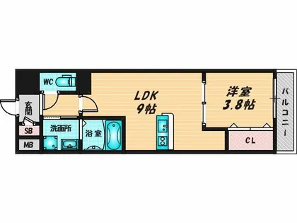リアライズ小路駅前【8階】の間取り