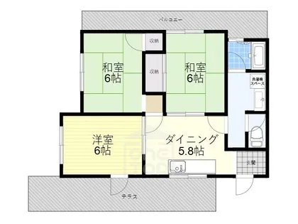 宮西ハイツ【3階】の間取り