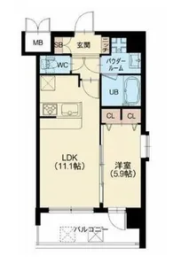 大阪府大阪市北区本庄西1丁目【マンション】の間取り