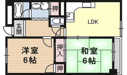 メゾン茨木西駅前【2階】の間取り