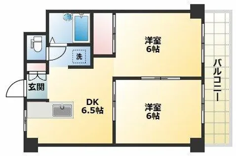 リベラルパレス平野【5階】の間取り