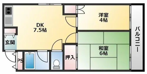 メゾンかせの【4階】の間取り