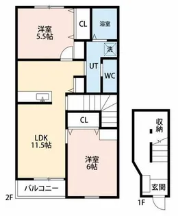 マノワール上里【B号室】の間取り