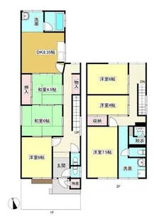 愛知県蒲郡市神明町【一戸建】の間取り