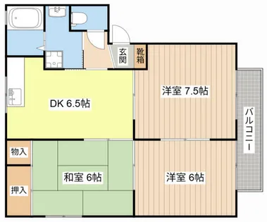 アムールA【201号室】の間取り