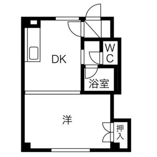 北海ビル【4階】の間取り