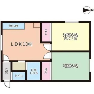 ハイツ石山【2階】の間取り