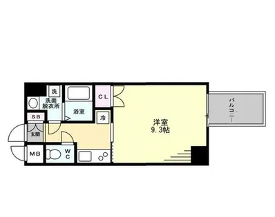 クレアート難波南イービス【5階】の間取り