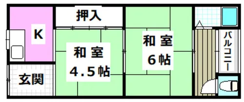 吉田ハイツ【103号室】の間取り