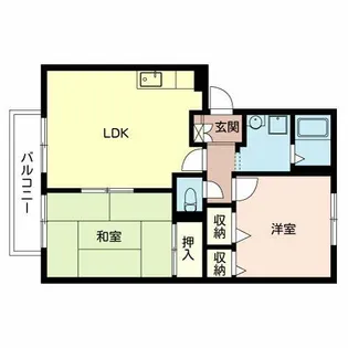 大阪府大阪狭山市東池尻2丁目【アパート】の間取り