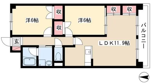 レージュ栄【5階】の間取り