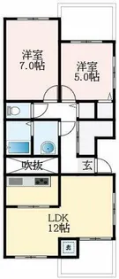 大阪府羽曳野市誉田3丁目【マンション】の間取り