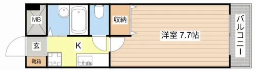南滋賀ヒューマンハイツ【102号室】の間取り