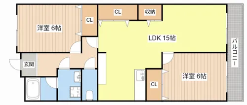 マンション亨【106号室】の間取り