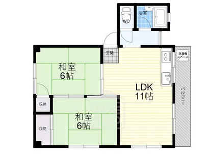井上マンション【2階】の間取り
