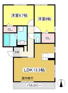 オッツ竹谷【2階】の間取り