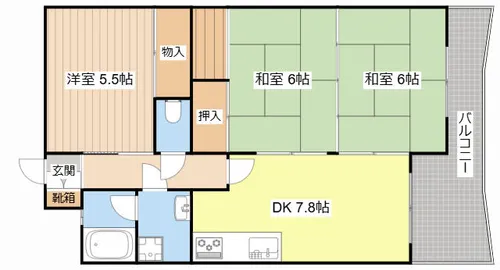 ラフェスタ彦根Ⅰ【6階】の間取り