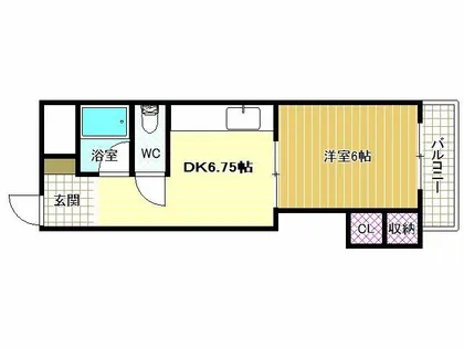 ビューハイム西村【1階】の間取り