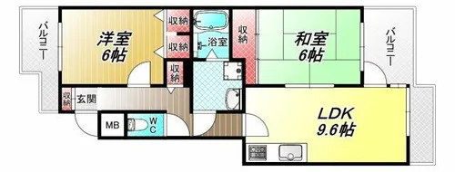ピカソ平野【1階】の間取り