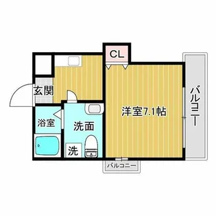 ブルービー玉造【7階】の間取り