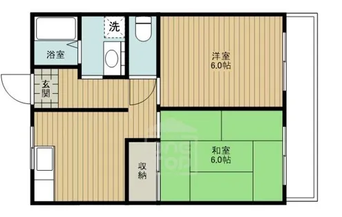 水尾グリーンハイツC棟【2階】の間取り