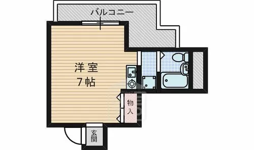 1Rの間取り画像