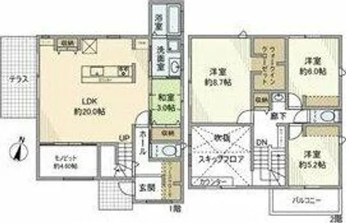 愛知県大府市桃山町3丁目【一戸建】の間取り
