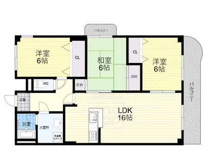 サンライズ春日丘【2階】の間取り