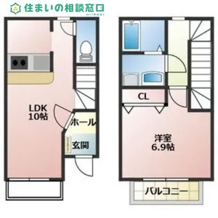 愛知県西尾市鵜ケ池町五林【アパート】の間取り