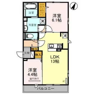 センアーノ【3階】の間取り