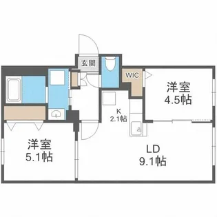 セレーノ南11条【4階】の間取り