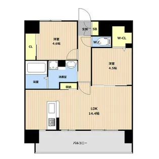 LIBTH筑紫駅前【0601号室】の間取り