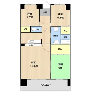 プレジュール博多南【0703号室】の間取り