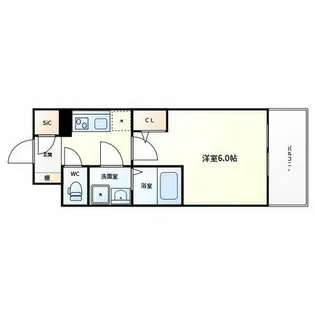ファーストフィオーレ京橋ノワール【5階】の間取り
