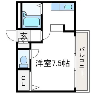 高槻クリスタルビル【405号室】の間取り