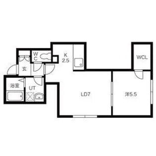 スノーチャイルド平岸【102号室】の間取り