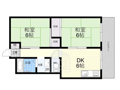 西田マンション【2階】の間取り