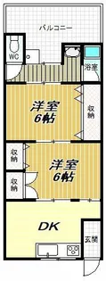 ハイム上野Ⅰ【2階】の間取り