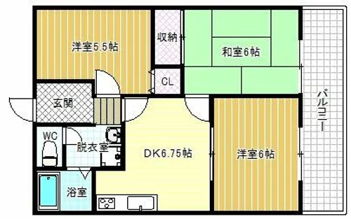 ハイツプレステージ【1階】の間取り