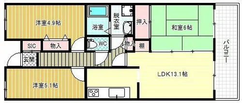 ゑびす若林【2階】の間取り