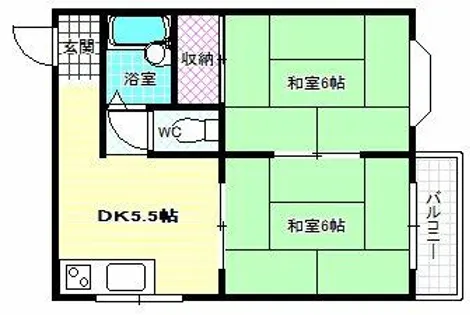 ルブラン甲陽【3階】の間取り