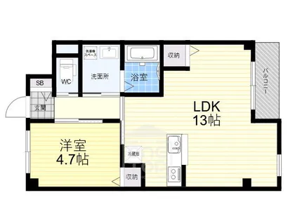 アヴァンス南安威【3階】の間取り