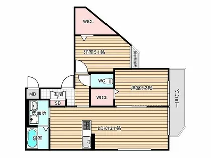 ランティス姫島【3階】の間取り