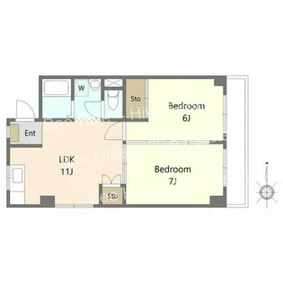 シャンテちくさ【2A号室】の間取り